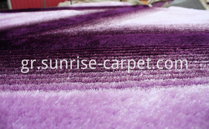 Silk 3D &4D Shaggy Rug Purple